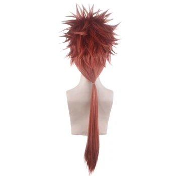 Žaidimo Final Fantasy VII Remake Reno Cosplay Perukas Raudona Ilgai Stiliaus Aukštos temperatūros Hairpiece Kalėdų Helovinas Perukai Grell Sutcliff 18013