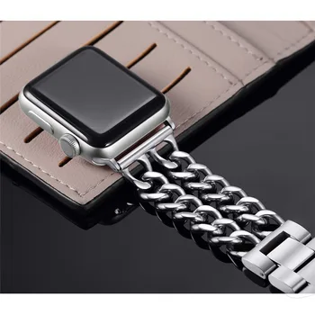 Žiedas-sagtis Stiliaus Diržu, Apple Watch Band Serijos 6/5/4/3/2/SE Kaubojus Nuorodą Plieno Apyrankė iWatch 38MM 42MM 40MM 44MM Diržas