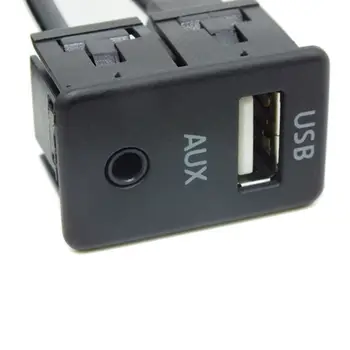 1,5 M Automobilio Brūkšnys Flush Mount USB Prievadą Skydelio 3.5 mm AUX USB prailginimo Kabelis Adapteris