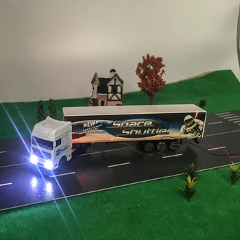 1:87 Žaislas Sunkvežimis Modelį Ho Van Vežėjo Transporto priemonę, Automobilį Pastato Dekoracijos Išdėstymas Kalėdų Gimtadienio Dovanos Rinkimo Apdaila 2vnt