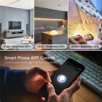 1 Būdas Wifi Smart LED Šviesos stiprumą 