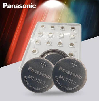100VNT/Daug Originalių Panasonic ML1220 3V ML 1220 Įkrovimo RTC CMOS BIOS Atgal į Viršų Ląstelių Mygtuką Monetos Baterija Baterijos