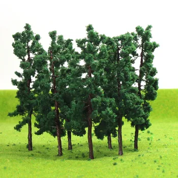 10VNT Geležies vielos Modelis Medžių 11cm modelis traukinio ho masto 11040 terariumai miniatiūros 1:43-1:300 modelis geležinkelio medžiai
