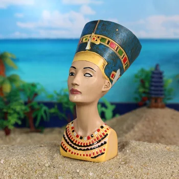 12cm Figūrėlės Veiksmų skaičius, Senovės Egipto Faraono Tutankhamun Egipto Princesė Kleopatra krūtinė modelis lėlės namų dekoracijas gld2