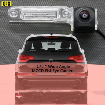 170 Platus Laipsnių Fisheye Atsarginės Cam 12 IR LED HD Galinio vaizdo Kamera Audi VW Passat B6, CC Touran Caddy Golf Plus Touareg