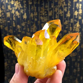1PC Natūralus Geltonasis Kristalinis Kvarcas, citrinas rašė Grupių Mineralinių Pavyzdys Gydomųjų akmenų