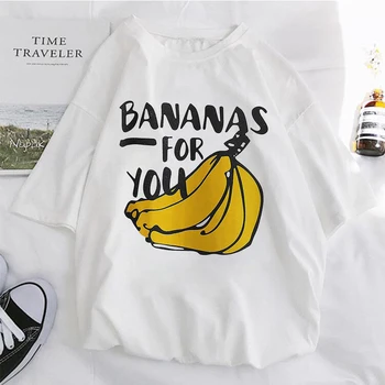 2020 Juokingi Marškinėliai Dolce&bananų Spausdinti Moterų trumpomis Rankovėmis Harajuku Atsitiktinis Marškinėliai Mados Estetika, Stilius Mielas Grafinis Tee
