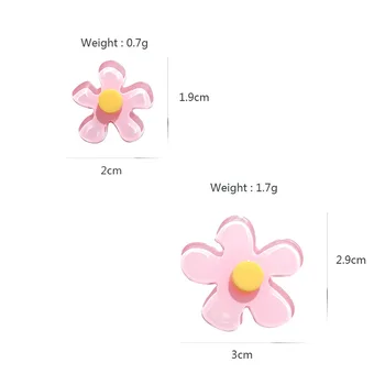 2020 metų Vasaros stiliaus 50pcs/daug spalvų spausdinimo animacinių filmų gėlės formos flatback akrilo karoliukai be skylės 