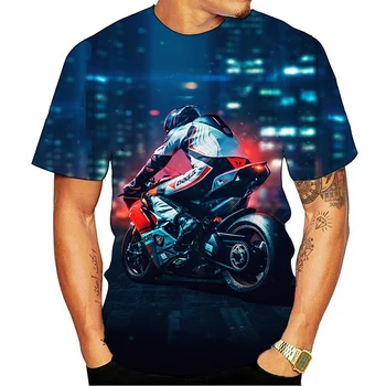 2020 naujas lenktynininkas grafinis T-shirt 3D punk stiliaus vyriški T-shirt vasaros mados viršūnes motociklo marškinėliai vyriški plius dydis streetwear
