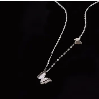 2020 Naujas mados drugelis modeliavimo Karoliai dizaino korėjos sutartis bauda metalo Moterų Pakabukas karoliai, Papuošalai