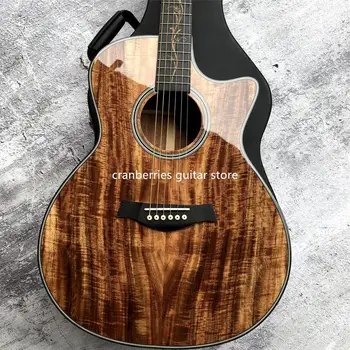 2020 Naujausias Chaylor K24ce Kietas Koa Akustinė Gitara,Natūralios medienos spalva,41 colis K24 koa Cutaway Elektros Guitarra,Nemokamas pristatymas