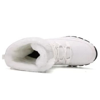2020 Žieminiai batai Aukštos Moterys Sniego Batai pliušinis Šiltas batai Plius dydis-35 didelių 42 lengva dėvėti mergina balti batai moteriška karšto batai