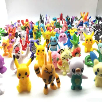 24pcs/maišas Takara Tomy Pokemon Duomenys Anime Veiksmų Skaičius, Lėlės, Žaislai Vaikams Šalis Tiekimo Figma Žaislai Vaikams