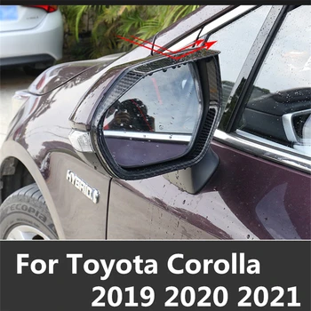 2vnt Automobilio Pusės galinio vaizdo Veidrodėlis, Lietaus Antakių Padengti Apdaila Taurės Korpuso Rėmas Toyota Corolla Altis 2019 2020 2021 Priedai