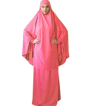 2vnt Musulmonų Maldos Drabužiu Abaja Nustatyti Moterų Niqab Burka Saudo Arabija Hijab Ilgai Khimar Ramadanas Jilbab Sijonai Amadan Garbinti Skraiste