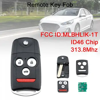 313.8 Mhz 3 + 1 Mygtukų, Automobilių Remote Keyless Entry Rakto Pakabuku su ID46 Chip tinka 2009 2010 2011 2012 2013 Acura TSX / TL