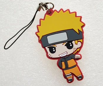 4 vnt./daug Naruto Lėlės, Žaislai pakabukas Sasuke Lėlės Telefono dirželis Modelis Keychain PVC Statulėlės