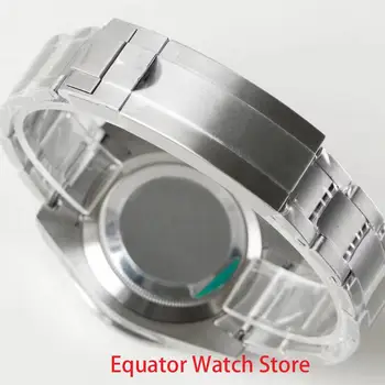 40mm Vyrų Automatinis laikrodis atsparus Vandeniui Šviesos Sapphire Kristalas Nerūdijančio Plieno Vyrų Juoda Mechaninė Laikrodžius Vyrų Laikrodis