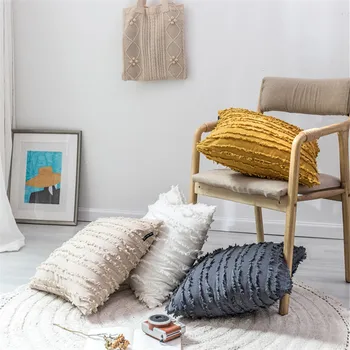 45/50/30x50cm balta/imbieras/smėlio spalvos/pilka medvilnės skalbiniai pagalvėlė padengti sofa pakraščiuose mesti užvalkalas lumabr pagalvę padengti pagalvę padengti