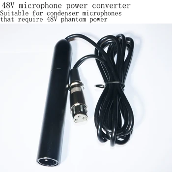 48v phantom maitinimo kabelis kondensatoriaus mikrofoną su xlr ir 3,5 mm kištuku ir 6.35 mm kištuku 48V mikrofonas galios keitiklis
