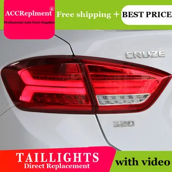 4PCS Automobilių Optikos už Chevrolet Cruze Žibintai 2016-2018 cooper LED Uodega Lempos+Posūkio Signalo+Stabdžiu+Atvirkštinės LED šviesos