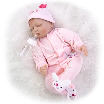 55cm Bebes Boneca Atgimusios De Silikono Nekilnojamojo Reborn Baby Lėlės Kūno Audiniai Vinilo Realus Naujagimiui Mergina Lėlės Brinquedos Dovana