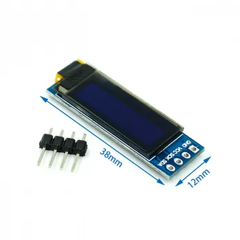 5VNT/DAUG 0.91 colių 12832 baltos ir mėlynos spalvos 128X32 OLED LCD LED Ekrano modulis 0.91