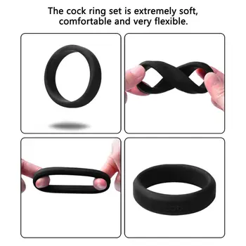 6 Dydis Silikono Varpos Žiedas Sekso žaisliukai Vyrams Vyrų Masturbator Gaidys Žiedas Atidėti Ejakuliacija Suaugusiųjų Etroic Žaislai, Sekso Parduotuvė Poras