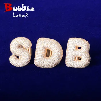 A-Z Burbulas Laišką Žiedas Aukso Spalvos Žavesio Žiedai Mados Mens ' s Žiedai Gražūs Papuošalai kolonėlė
