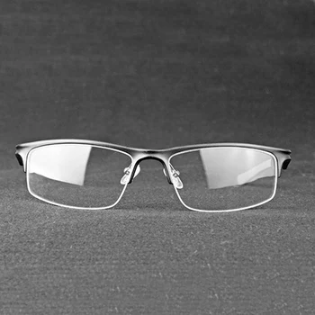 Akinių rėmeliai vyrų skaidraus lęšio akiniai, akiniai, optiniai trumparegystė Receptinių akinių rėmo Metalo Pusę Kadro Akiniai Vyras