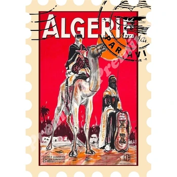 Alžyras Afrikos suvenyrų magnetas derliaus turizmo plakatas
