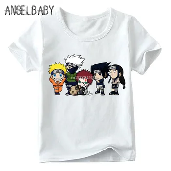 Anime Naruto Žvaigždžių Spausdinti Vaikams, Juokingi marškinėliai Berniukams ir Mergaitėms Vasaros Patogus Viršūnes Vaikas Soft White T-shirt,HKP2243
