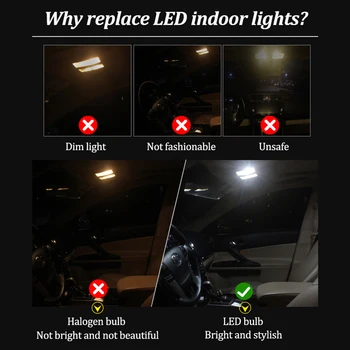 Balta Canbus LED interjero Licenciją Plokštelės šviesos Rinkinys, skirtas 
