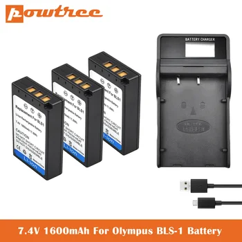 BLS-1 Baterija+Kroviklis Olympus PS-BLS1 BLS-1 PEN E-PL1, E-PM1 EP3 EPL3 Evolt E-420 E-620 E-450, E-400 E-410 Digital SLR Fotoaparatai