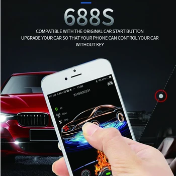 Cardot 4G programėlę start stop Suderinamas su originaliu pradėti mygtuką, išmaniųjų telefonų kontrolės nuotolinio variklio automobilių signalizacijos sistemos