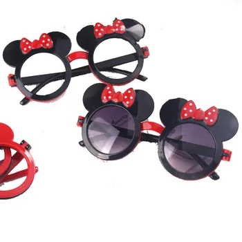 Cartoon vaikų tinklo Mini Mickey apversti akinius grindų stovas pilnas mados mergaitė kūdikių akiniai nuo saulės lm076p