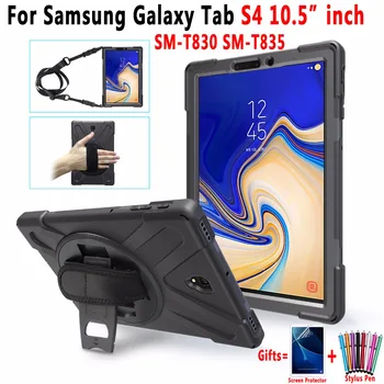Case for Samsung Galaxy Tab S4 10.5 2018 T830 T835 SM-T830 SM-T835 Vaikai Vaikai Saugus Kritimo Atsparumo Padengti Riešo Dirželis Funda