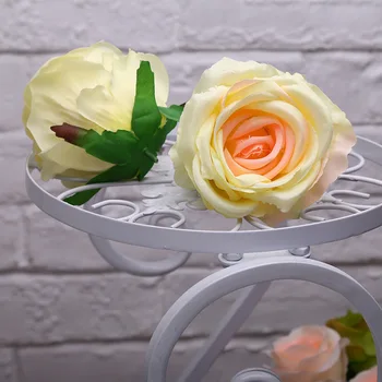 DAUG 10VNT 8-10cm Dirbtinių Rožių Žiedų Galvučių Vestuvių Dalyvavimo Šalies Netikrą Gėlės Sode Apdailos Priedai Flores