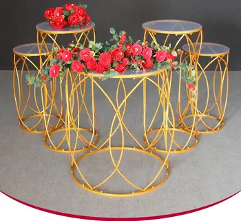Didmeninė kaina 5vnt Naujų vestuvių rekvizitai akrilo ketaus cilindras užkandžių tortas maisto stendas desertas stalo pasveikinti vestuvių dekoravimas
