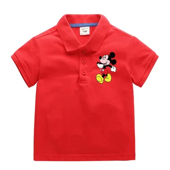 Disney Mickey Minne T-marškinėliai Berniukams, Trišakiai Viršų trumpomis Rankovėmis T marškinėliai Vaikams, Sporto Drabužiai POLO Spausdinti Atsitiktinis Vasaros Girlys Berniukai