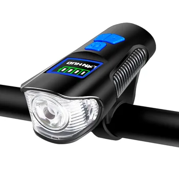 Dviračio Žibintas Priekinis USB Ragų Greičio Matuoklis Įkrovimo Bike Bicycle Light Žibintuvėlis Rankenos Dviračių Galva, LED Žibintai, Dviračių Priedai