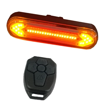 Dviračių Uodegos Šviesos USB Įkrovimo užpakalinis žibintas Jojimo Posūkio Signalo LED Bevielis Nuotolinio Valdymo Saugos Įspėjamoji Lemputė Dviračių Šviesos