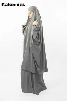 Eid Malda Drabužis Musulmonų Moterų Suknelė, Hijab Jilbab Abaja Ilgai Khimar Pilnas Draudimas Ramadanas Suknelė Abayas Islamo Niqab Vestidos