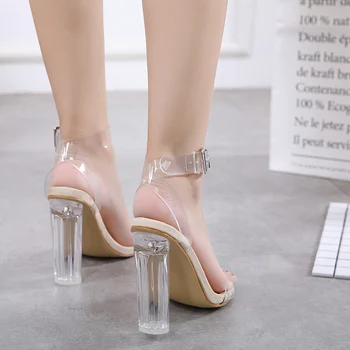 Europoje ir Amerikoje seksualus kristalų aukšti kulniukai princesė žuvų burna moterų sandalai naktiniame klube moterų batai.