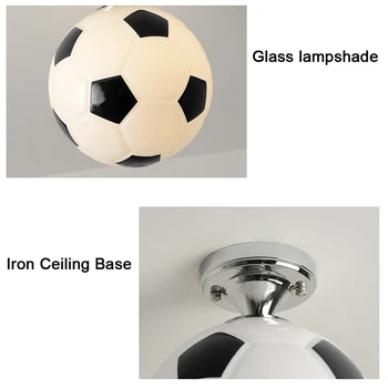 Futbolo Kamuolys Lubų Šviesos diodų (LED Lubų šviestuvas Futbolo Stiliaus 220V Patalpų Apšvietimas, Dekoro Juostą, Miegamasis, Vaikų Kambarys Šviesos Šviestuvas