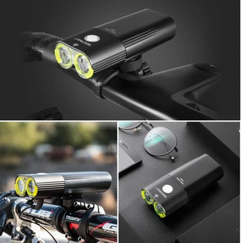 GACIRON 400-1800LM Dviračių Šviesa PRO Bike priekinis žibintas Su Nuotolinio line USB Power Bank IPX6 Žibintuvėlis MTB Kelių Dviratį LED Flash Lempa