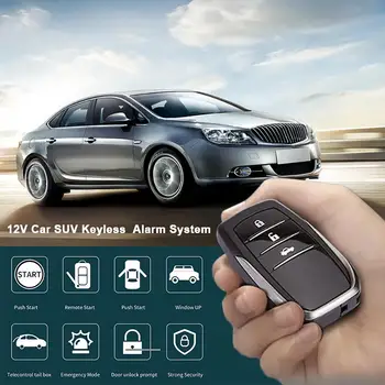 Goxfaca Universalus 12V Automobilio Apsaugos Signalizacijos, Apsaugos Sistemos, LCD Nuotolinio Valdymo imobilizavimo Variklio Užvedimo, Auto Anti-praslydimo Sistema