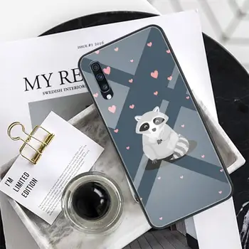 Gyvūnų Meškėnas Meno Telefoną Atveju Xiaomi Mi 6 8 8Lite Už Redmi 6 Note7 5 Telefono dėklas Stiklo