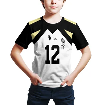 Japonų Anime Cosplay Kostiumų Tinklinis Nepilnamečių Charakterio Vaikas Cool Mados T-shirt Vaikas Shoyo Sportiniai, Laisvalaikio marškinėliai Topai