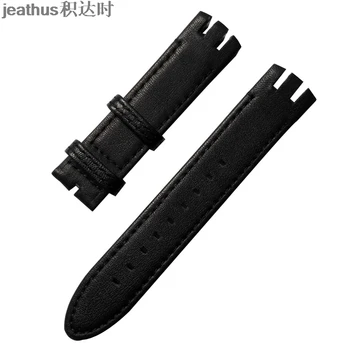 Jeathus watchband pakeisti swatch YTS402 409 713 YTB400 20mm odinis dirželis 20mm pin sagtis apyrankė originali žiūrėti juosta